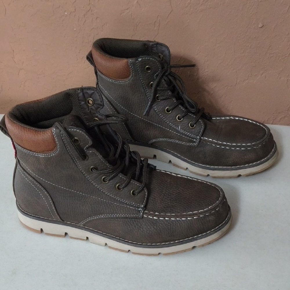 Levi's Dark Brown Leather Boots Size 9.5 View 5
